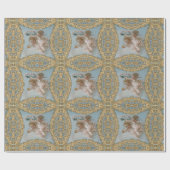 Papier Cadeau Vacances de Noël des Cherubs paradisiaques (Plat)