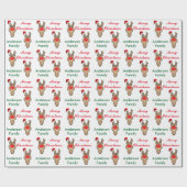 Papier Cadeau Vacances de Noël drôle Père Noël (Plat)