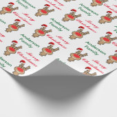 Papier Cadeau Vacances de Noël drôle Père Noël (Coin)