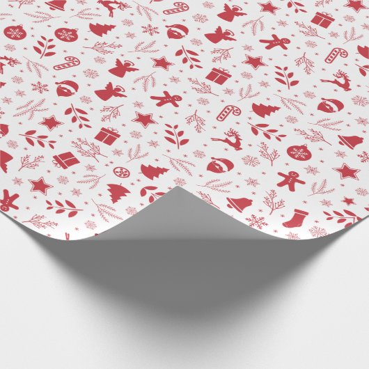 Papier Cadeau Vacances de Noël Eléments Motif (Coin)