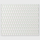 Papier Cadeau Vacances de Noël moderne Verdure & Berry rouge (Plat)