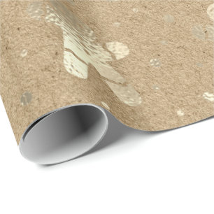 Papier Cadeau Vacances de Noël Pain d'Ivoire Homme Kraft Joy