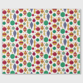 Papier Cadeau Vacances de Noël rétro (Plat)