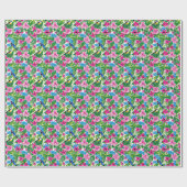 Papier Cadeau Vacances de Noël rose gras (Plat)