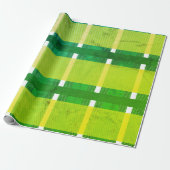 Papier Cadeau Vacances de Noël vert brillant (Déroulé)