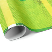 Papier Cadeau Vacances de Noël vert brillant (Coin rond)