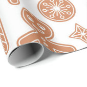 Papier Cadeau Vacances de pain d'épice (Coin rond)