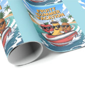 Papier Cadeau Vacances d'été de la fruité (Coin rond)