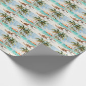 Papier Cadeau Vacances d'été Resort Tropical (Coin)