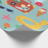 Papier Cadeau vacances d'été voyage tropical île (Coin)