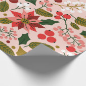 Papier Cadeau Vacances d'hiver à Poinsettia (Coin)