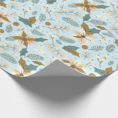 Papier Cadeau Vacances d'hiver à Poinsettia (Coin)