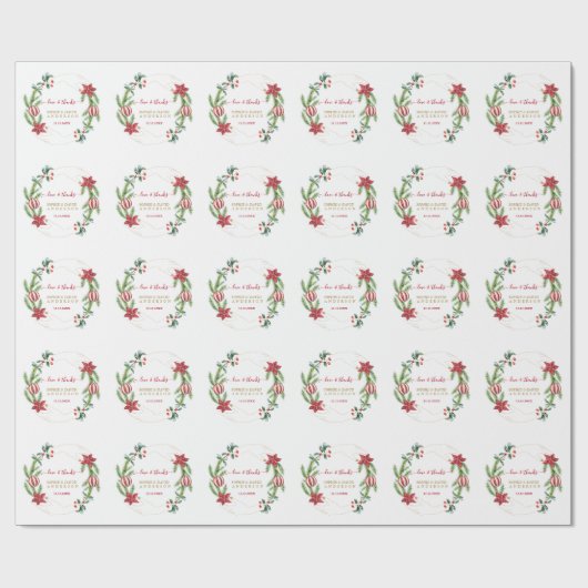 Papier Cadeau Vacances d'hiver Pine Cônes Christmas Balls Mariag (Plat)