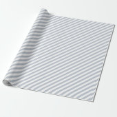 Papier Cadeau Vacances diagonales triées gris clair simple (Déroulé)