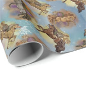 Papier Cadeau Vacances Dreamcatcher Chevaux Occidentaux Modérés (Coin rond)