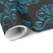 Papier Cadeau Vacances élégantes de la grande damassé IV (Coin rond)