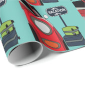 Papier Cadeau Vacances en road trip (Coin rond)
