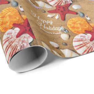 Papier Cadeau Vacances estivales côtières maritimes tropicales
