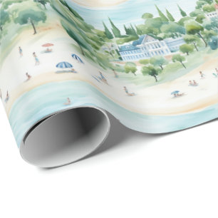 Papier Cadeau Vacances estivales de rêve au bord de la mer -