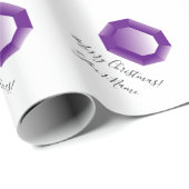 Papier Cadeau Vacances faites sur commande de Noël de pierre (Coin rond)