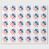 Papier Cadeau Vacances faites sur commande de Noël de voiture (Plat)