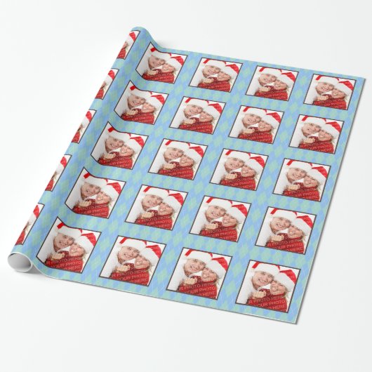 Papier Cadeau Vacances faites sur commande de photo de motif à (Déroulé)