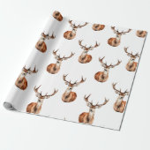 Papier Cadeau Vacances fauniques de la Tête de Cerf Montée (Déroulé)