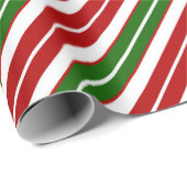 Papier Cadeau Vacances Grandes Noël rouge, blanc et vert (Coin rond)