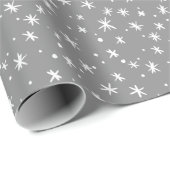 Papier Cadeau Vacances Gris et Blanc (Coin rond)