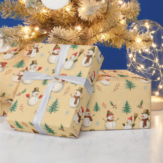 Papier Cadeau Vacances Hiver Noël