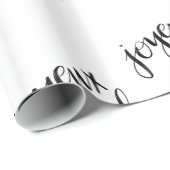 Papier Cadeau Vacances manuscrites de manuscrit de Joyeux Noel | (Coin rond)