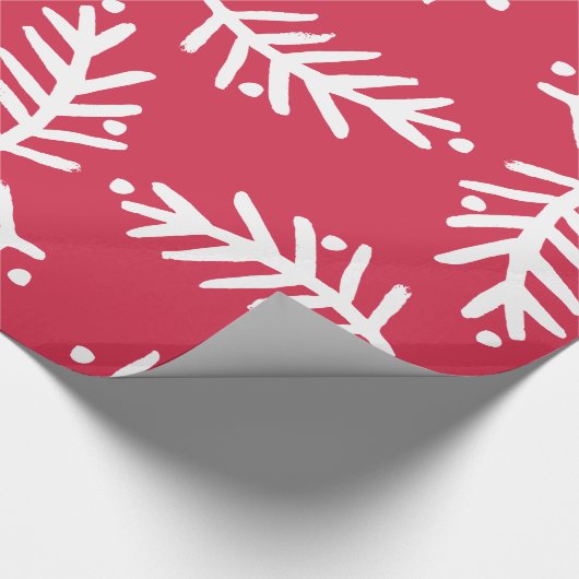 Papier Cadeau Vacances modernes de Noël de manuscrit de brosse (Coin)