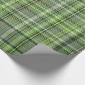 Papier Cadeau Vacances Plaid Buffalo Vert (Coin)