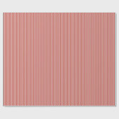 Papier Cadeau Vacances Rayures Rouges (Plat)