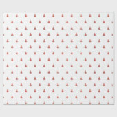 Papier Cadeau Vacances Rose D'Hiver Gold Et White Christmas Tree (Plat)