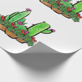 Papier Cadeau Vacances sympa Xmas Cactus cactus cactus succulent (Coin)