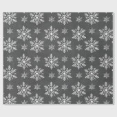 Papier Cadeau Vacances tirées par la main de tableau de flocons (Plat)