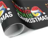 Papier Cadeau Vacances Volley Jolly Noël Volleyball (Coin rond)