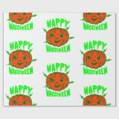 Papier Cadeau vaccin covid halloween citrouille vacciween (Plat)