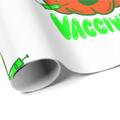 Papier Cadeau vaccin covid halloween citrouille vacciween (Coin rond)