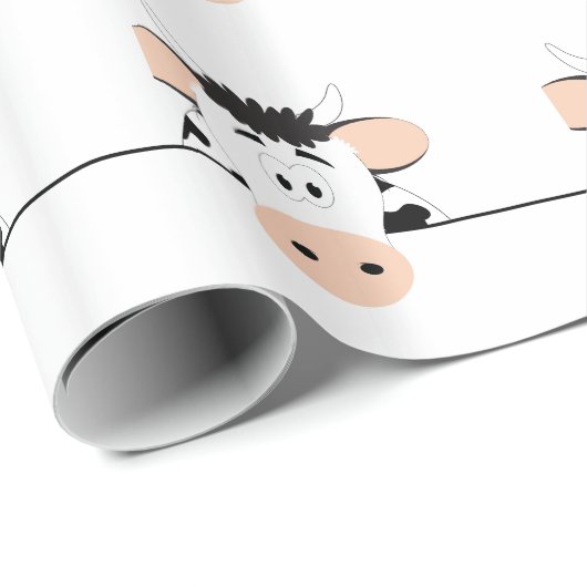 Papier Cadeau Vache (Coin rond)