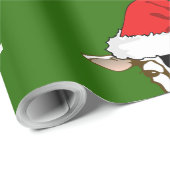 Papier Cadeau Vache à asile de fous de Père Noël Cowz avec Noël (Coin rond)