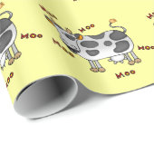 Papier Cadeau vache à MOO de MOO (Coin rond)