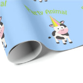 Papier Cadeau Vache animale (Coin rond)