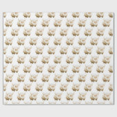Papier Cadeau Vache arctique d'hiver mignonne (Plat)