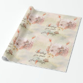 Papier Cadeau Vache avec du charme à Noël d'aquarelle (Déroulé)