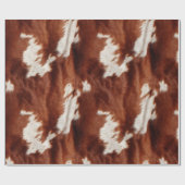 Papier Cadeau Vache blanche Brown (Plat)