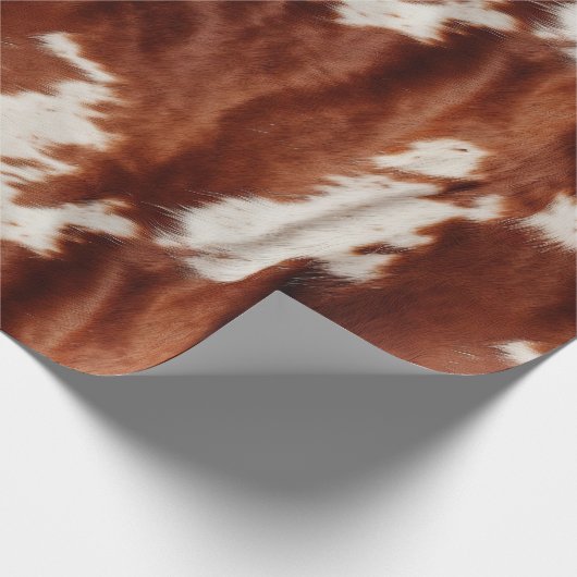 Papier Cadeau Vache blanche Brown (Coin)