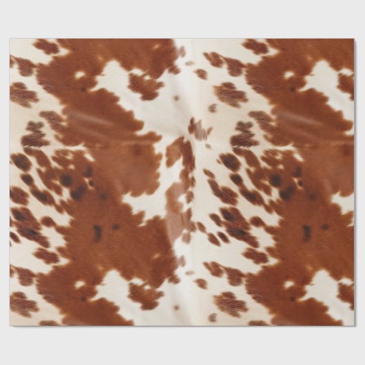Papier Cadeau Vache blanche Brown (Plat)