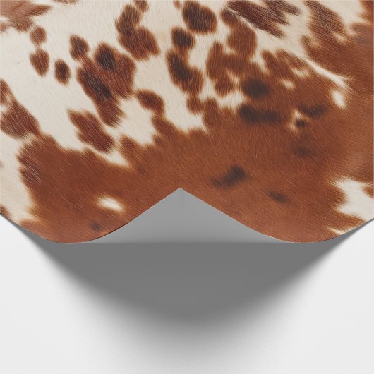 Papier Cadeau Vache blanche Brown (Coin)